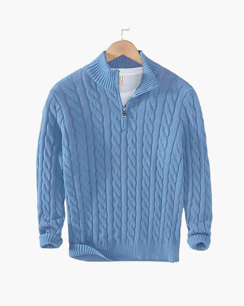 40 RULE™ | Zipped Cable Sweater