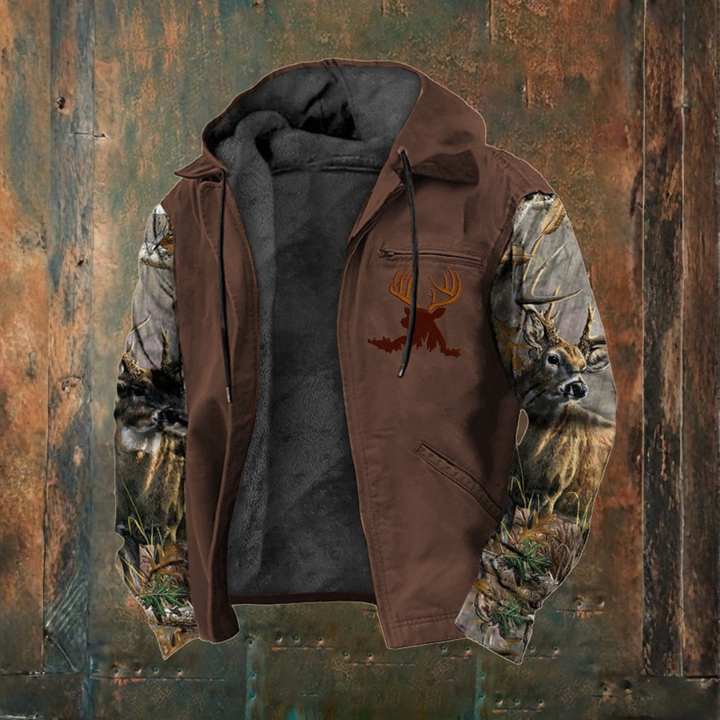 Hooded Zip-Up Blazer Vest