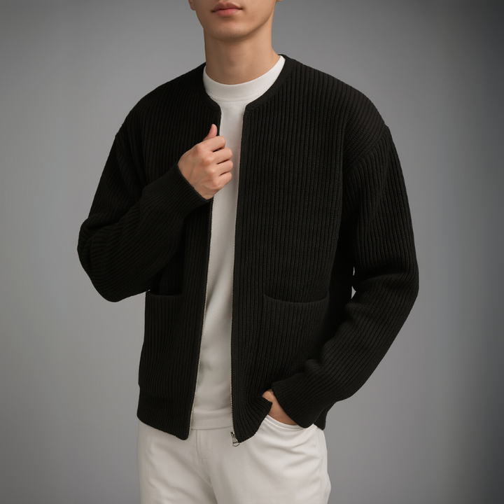 Oliver Knit Zip Cardigan