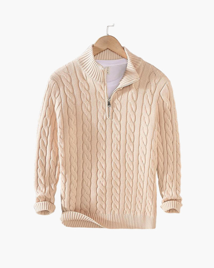 40 RULE™ | Zipped Cable Sweater