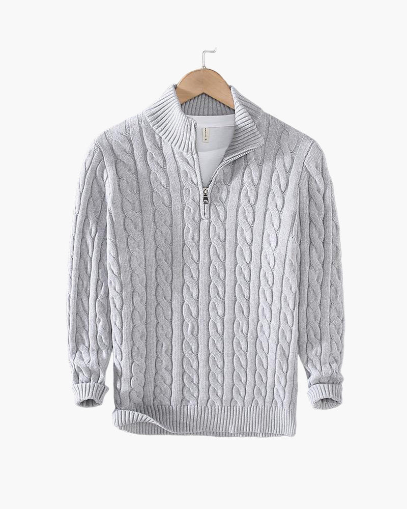40 RULE™ | Zipped Cable Sweater