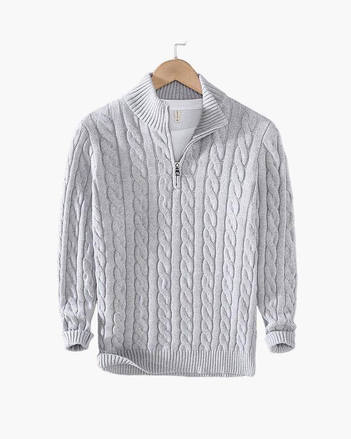 40 RULE™ | Zipped Cable Sweater