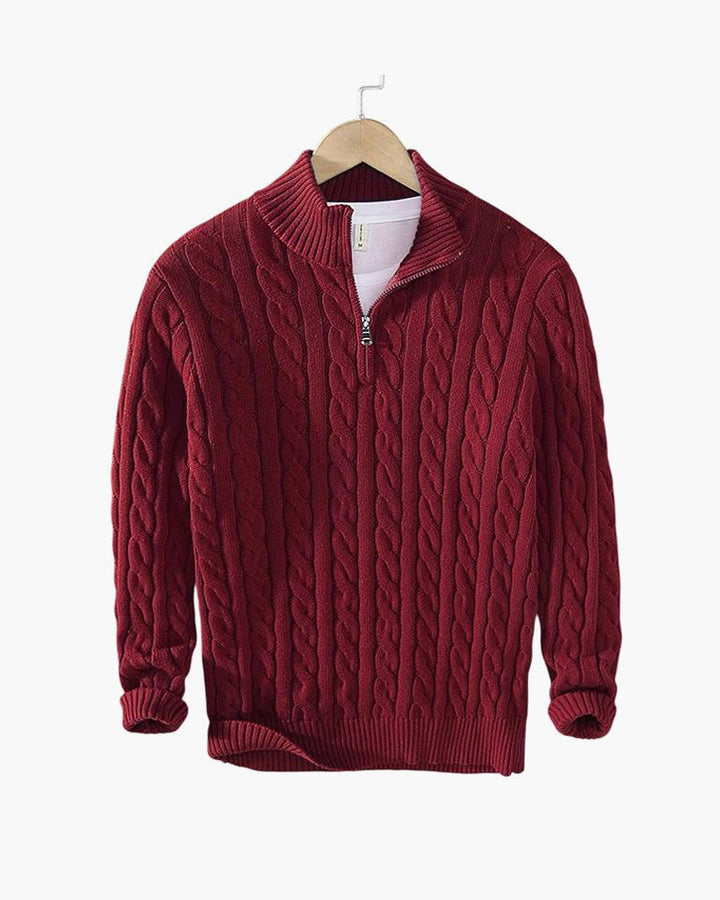40 RULE™ | Zipped Cable Sweater