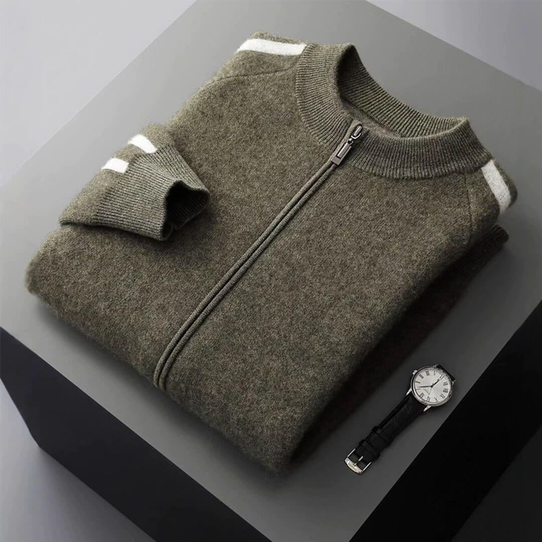 Varenna Cashmere Zip Cardigan