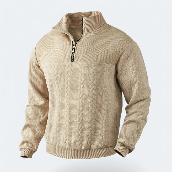 Leonardo Cotton Half Zip