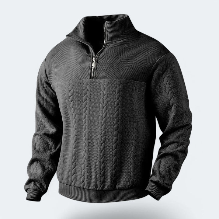 Leonardo Cotton Half Zip