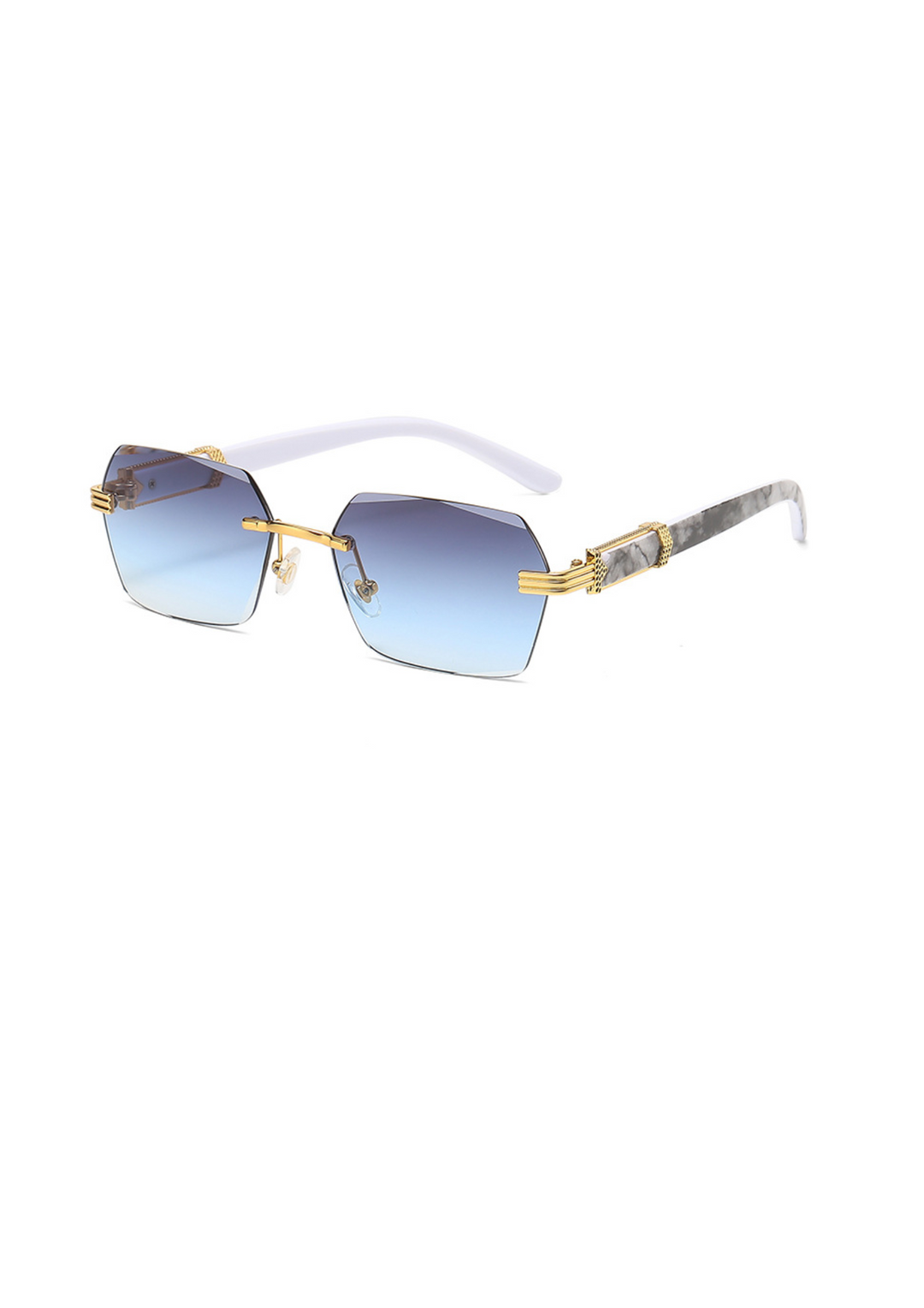 40 RULE™ | White Marble Gold | Blue
