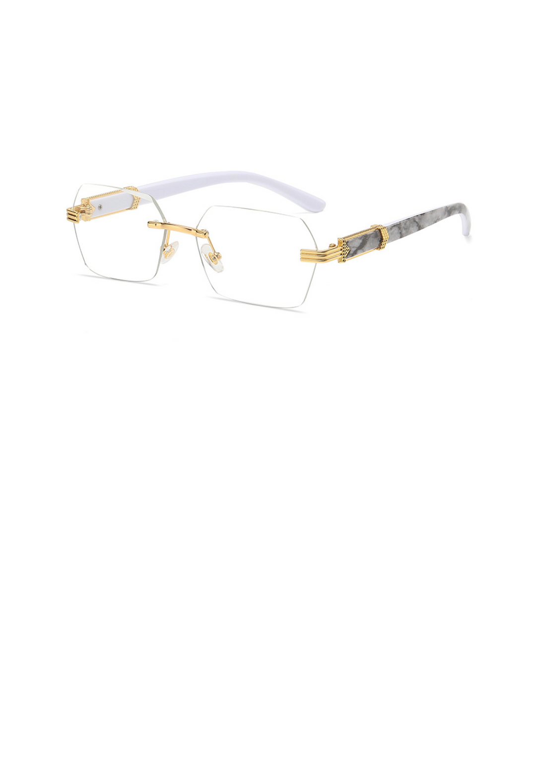 40 RULE™ | White Marble Gold | Blue