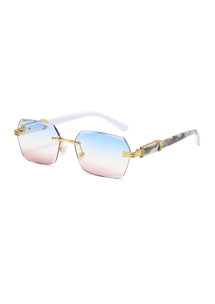 40 RULE™ | White Marble Gold | Blue