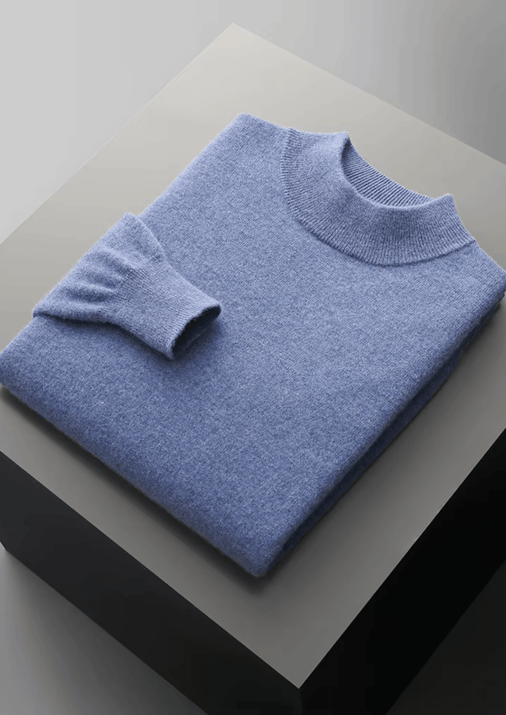 MERINO WOOL CLASSIC MOCKNECK SWEATER