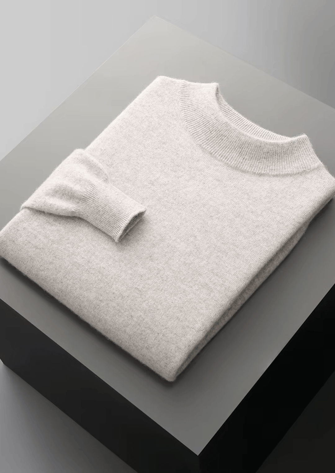 MERINO WOOL CLASSIC MOCKNECK SWEATER