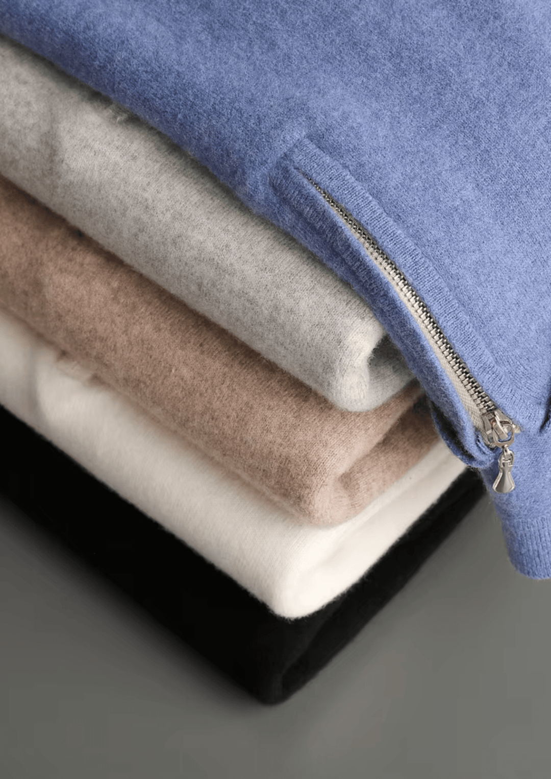 MERINO WOOL HALF ZIP POLO