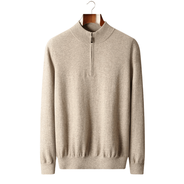 MERINO WOOL COZY HALF ZIP SWEATER