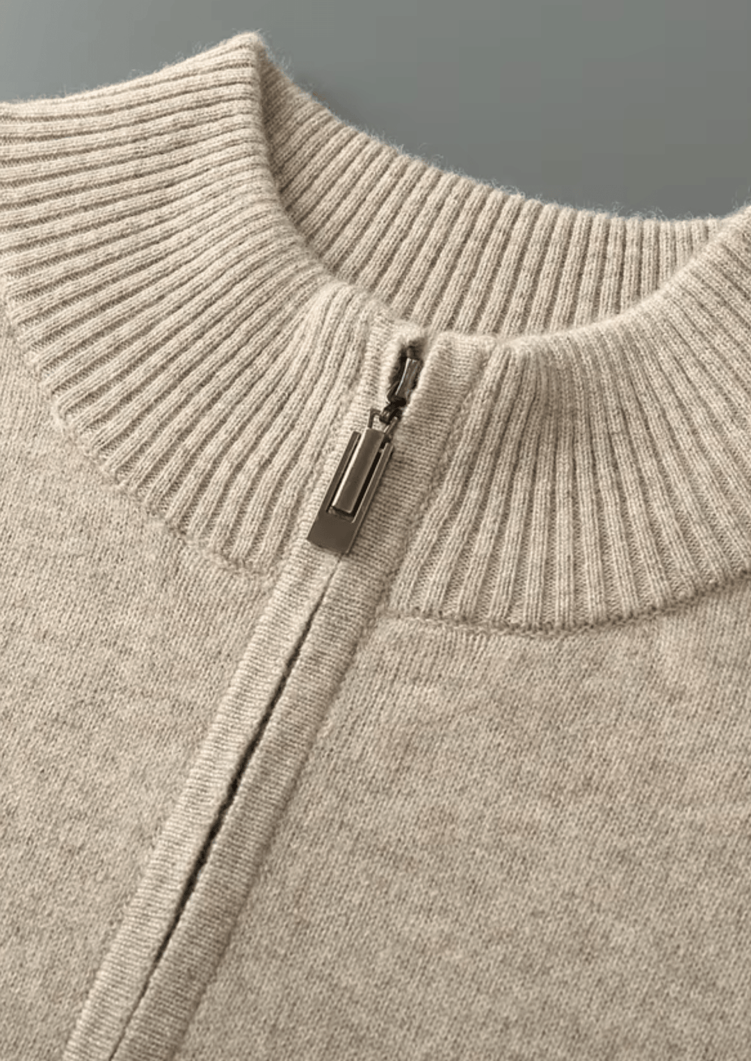 MERINO WOOL COZY HALF ZIP SWEATER