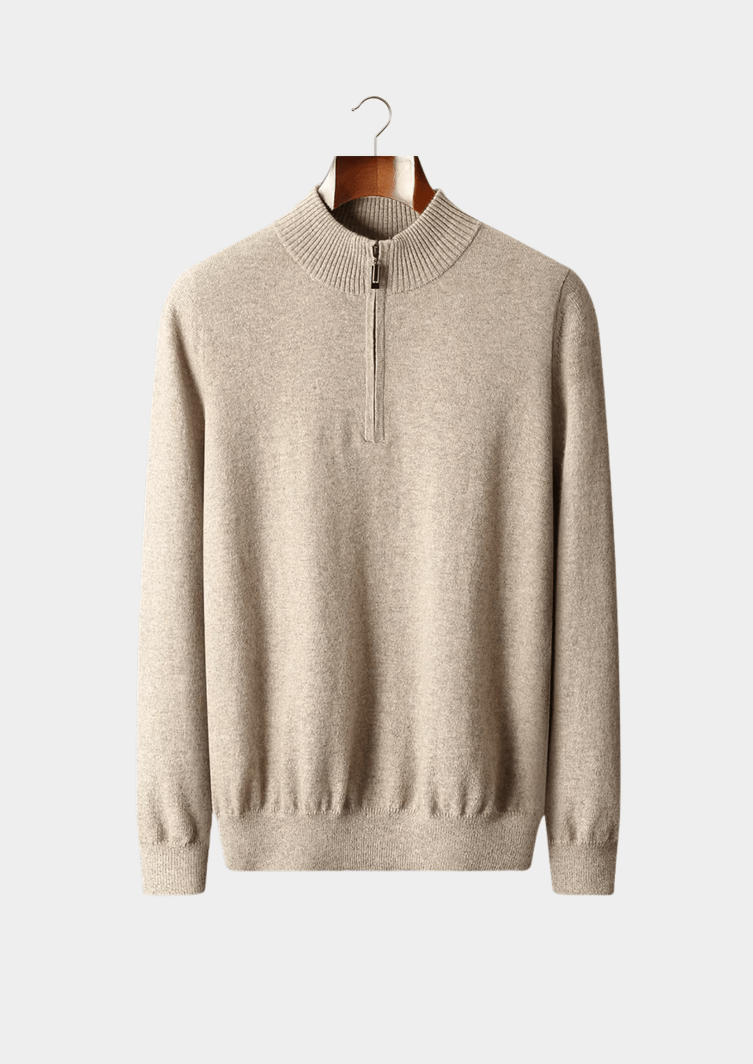MERINO WOOL COZY HALF ZIP SWEATER
