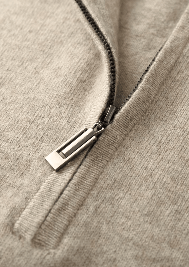 MERINO WOOL COZY HALF ZIP SWEATER