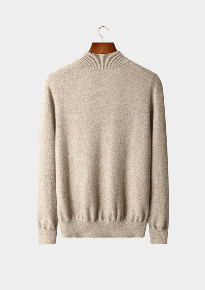 MERINO WOOL COZY HALF ZIP SWEATER