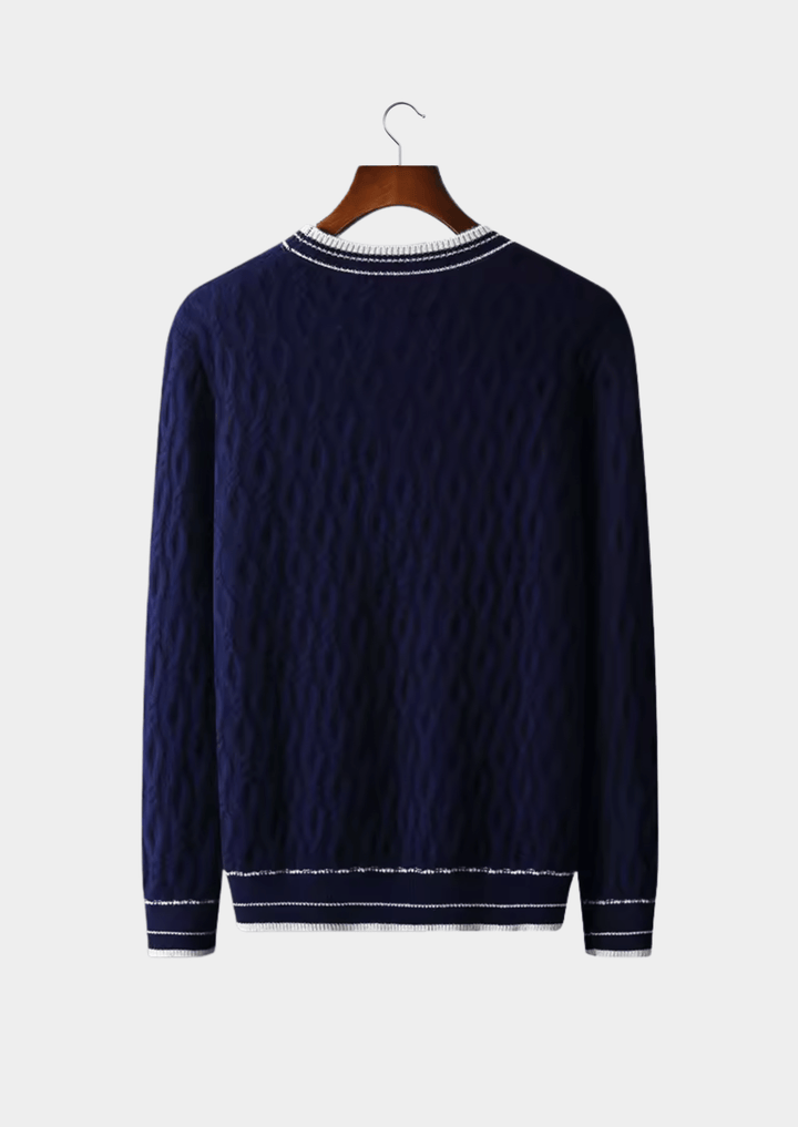 COZY MERINO WOOL JACQUARD CREWNECK
