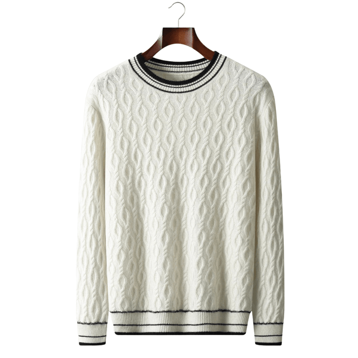 COZY MERINO WOOL JACQUARD CREWNECK