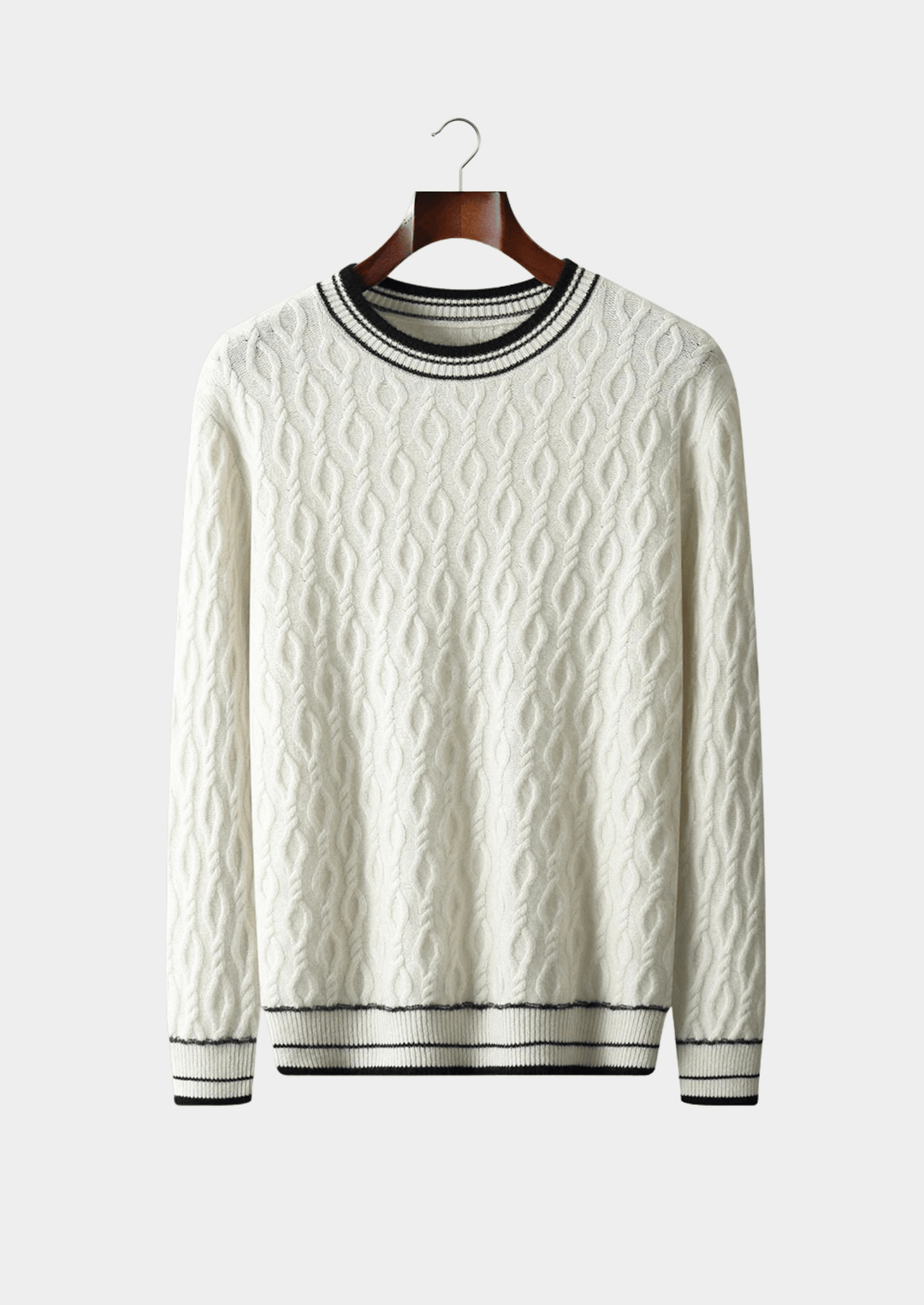 COZY MERINO WOOL JACQUARD CREWNECK