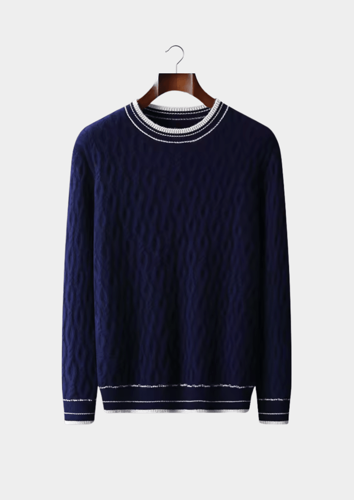 COZY MERINO WOOL JACQUARD CREWNECK